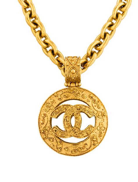 necklace chanel logo|real chanel necklace.